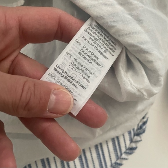 J Crew Mercantile Textured Stripe Shirt Dress Long Sleeve - Picture 5 of 8